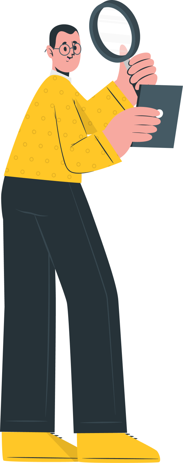 Character representing business growth and compliance support